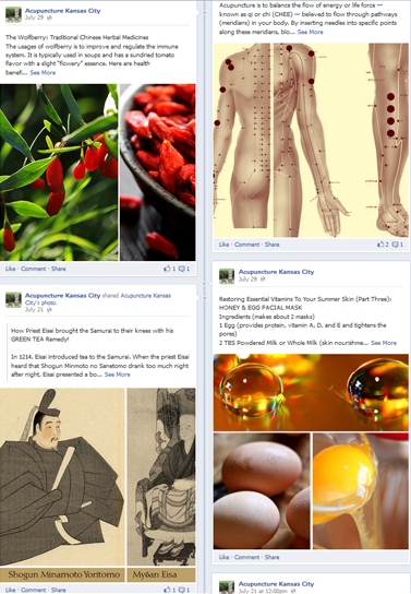 Screenshot from Acupuncture Kansas City's Facebook Page