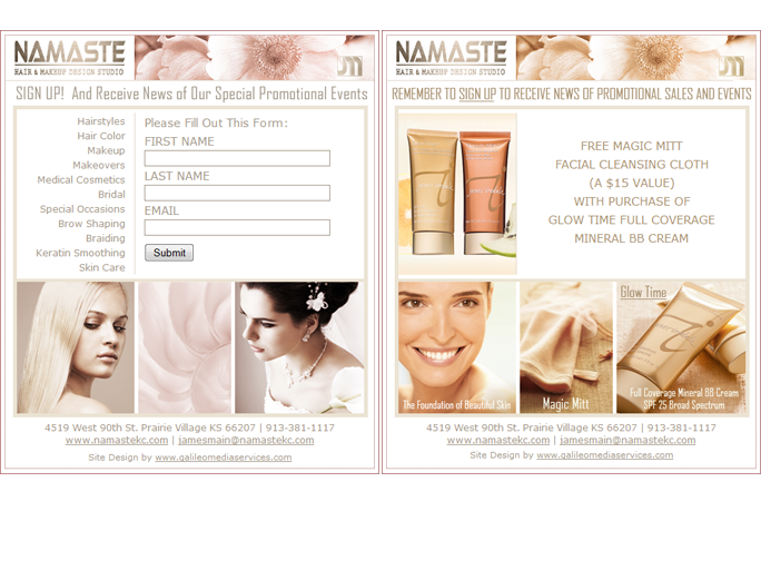 Namaste Newsletter designed by Galileo Media Services02